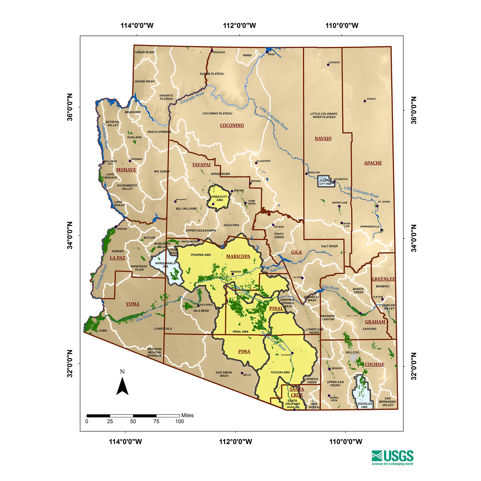 Agricultural lands in Arizona U.S. Geological Survey